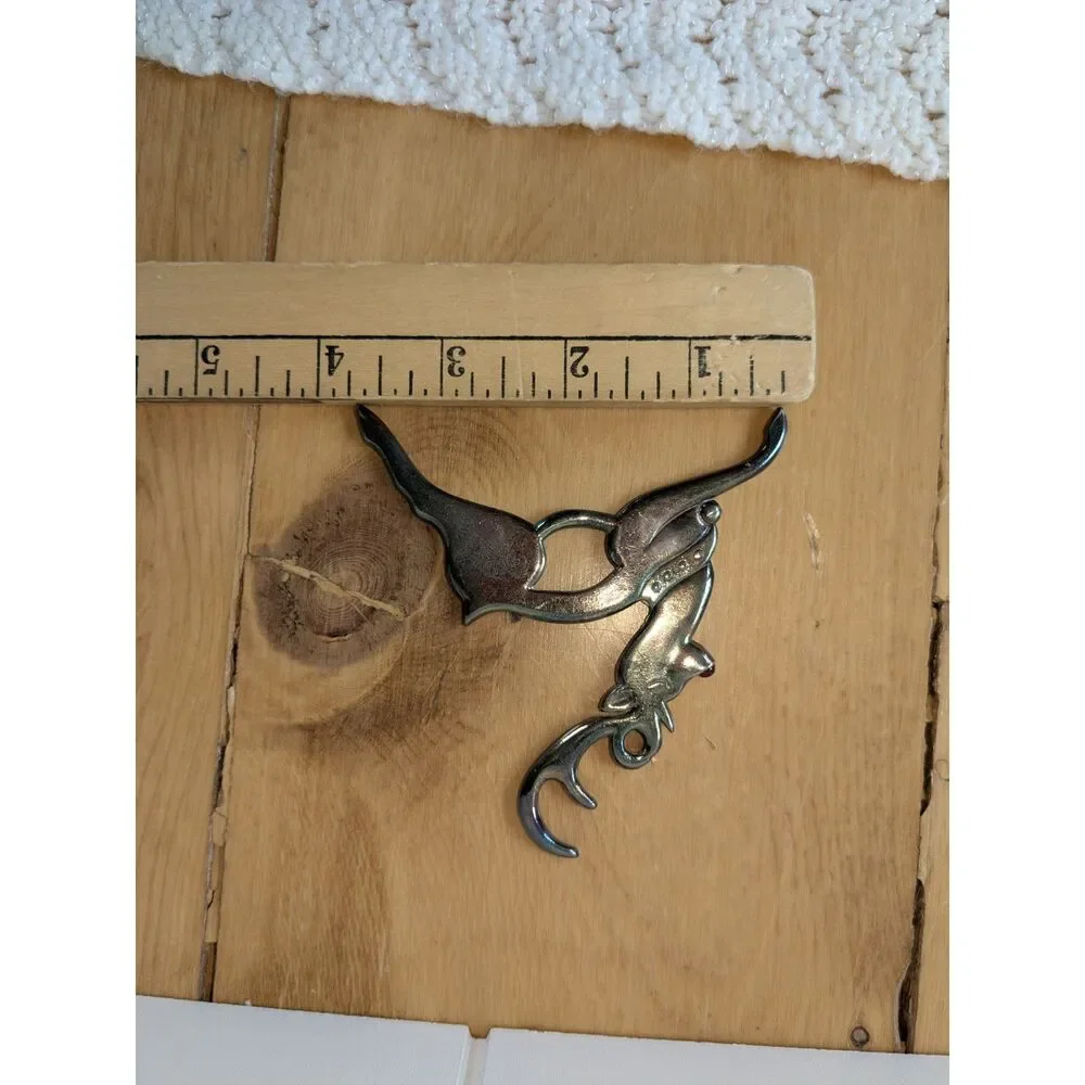 Vintage Gorham Silverplate Rudolph Ornament - 3.5